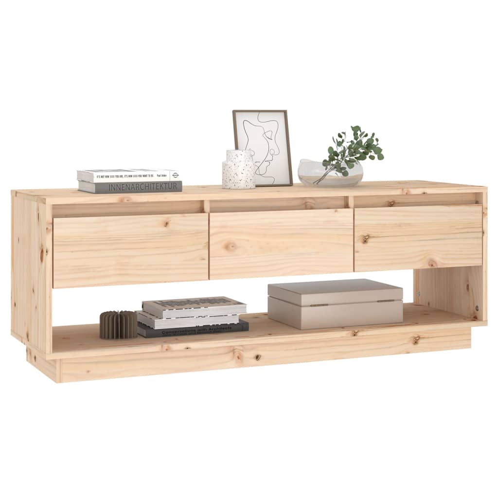 vidaXL TV Cabinet 110.5x34x40 cm Solid Wood Pine