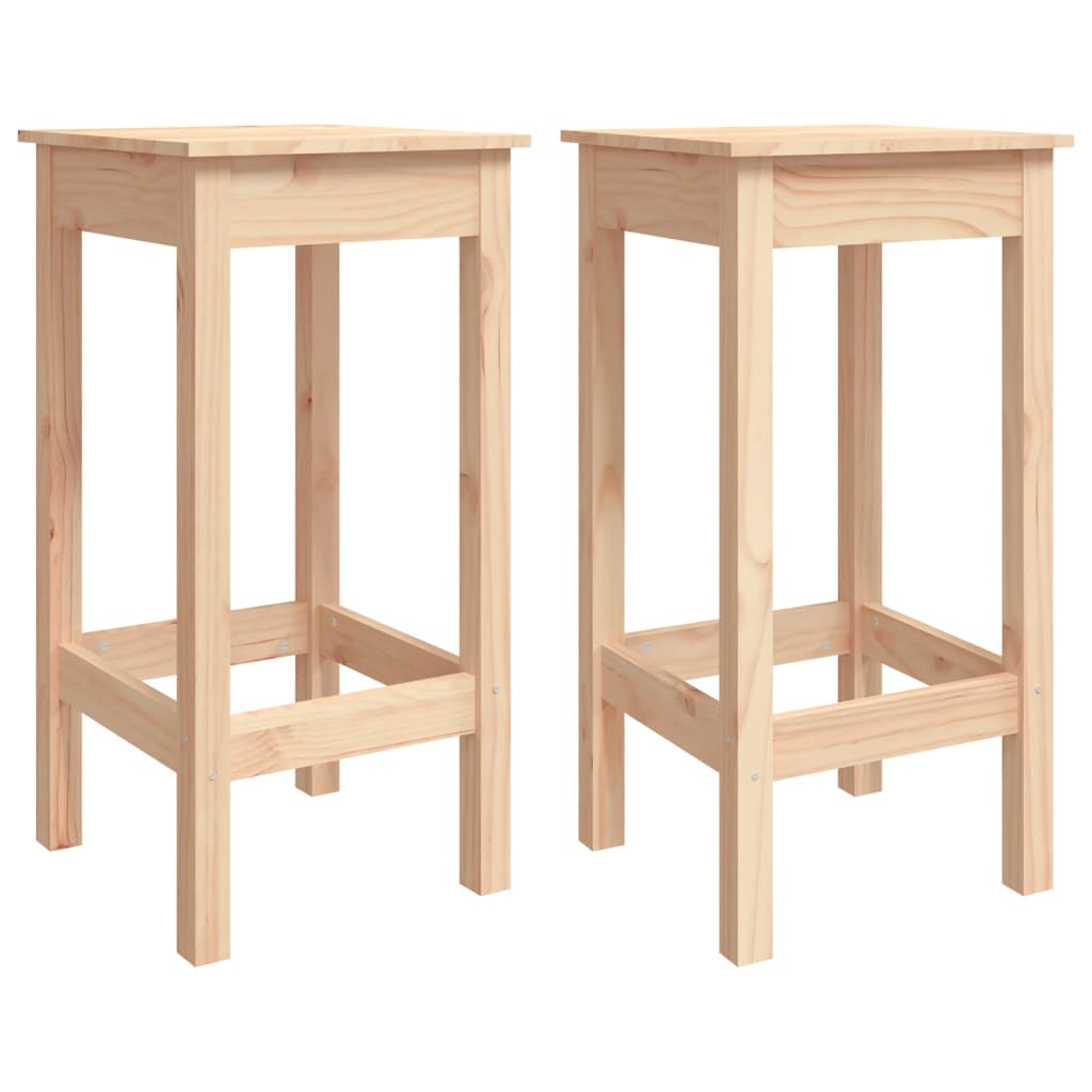 vidaXL Bar Chairs 2 pcs 40x40x78 cm Solid Wood Pine