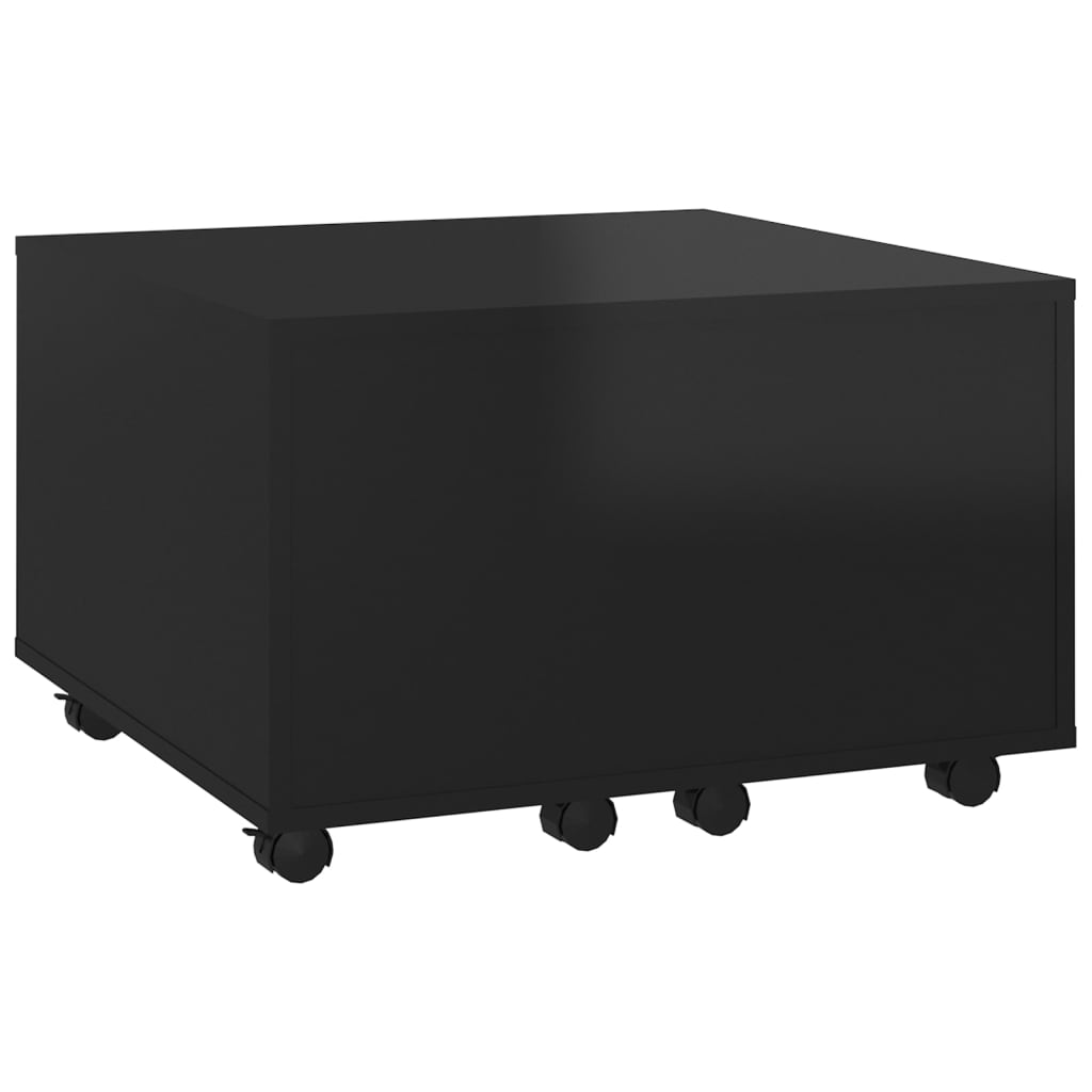vidaXL Coffee Table High Gloss Black 60x60x38 cm Engineered Wood