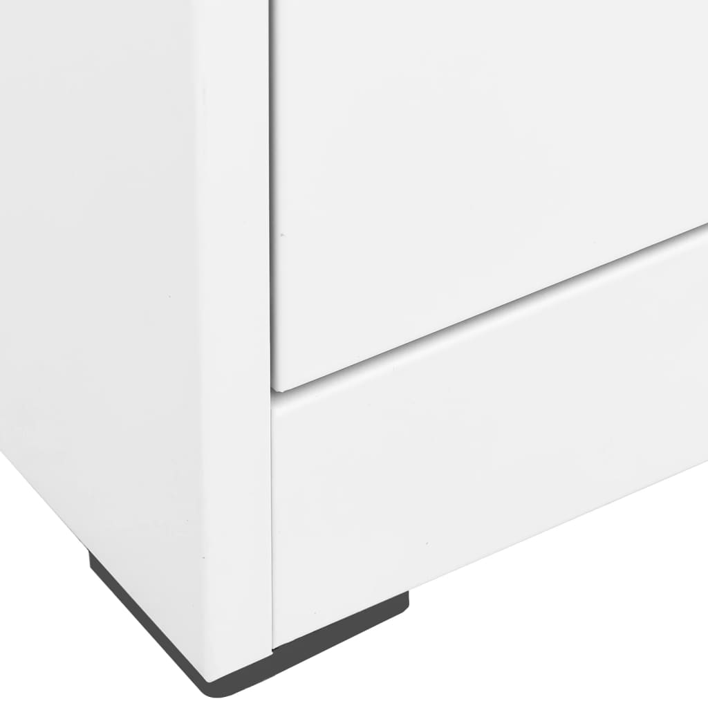 vidaXL Filing Cabinet White 46x62x102.5 cm Steel