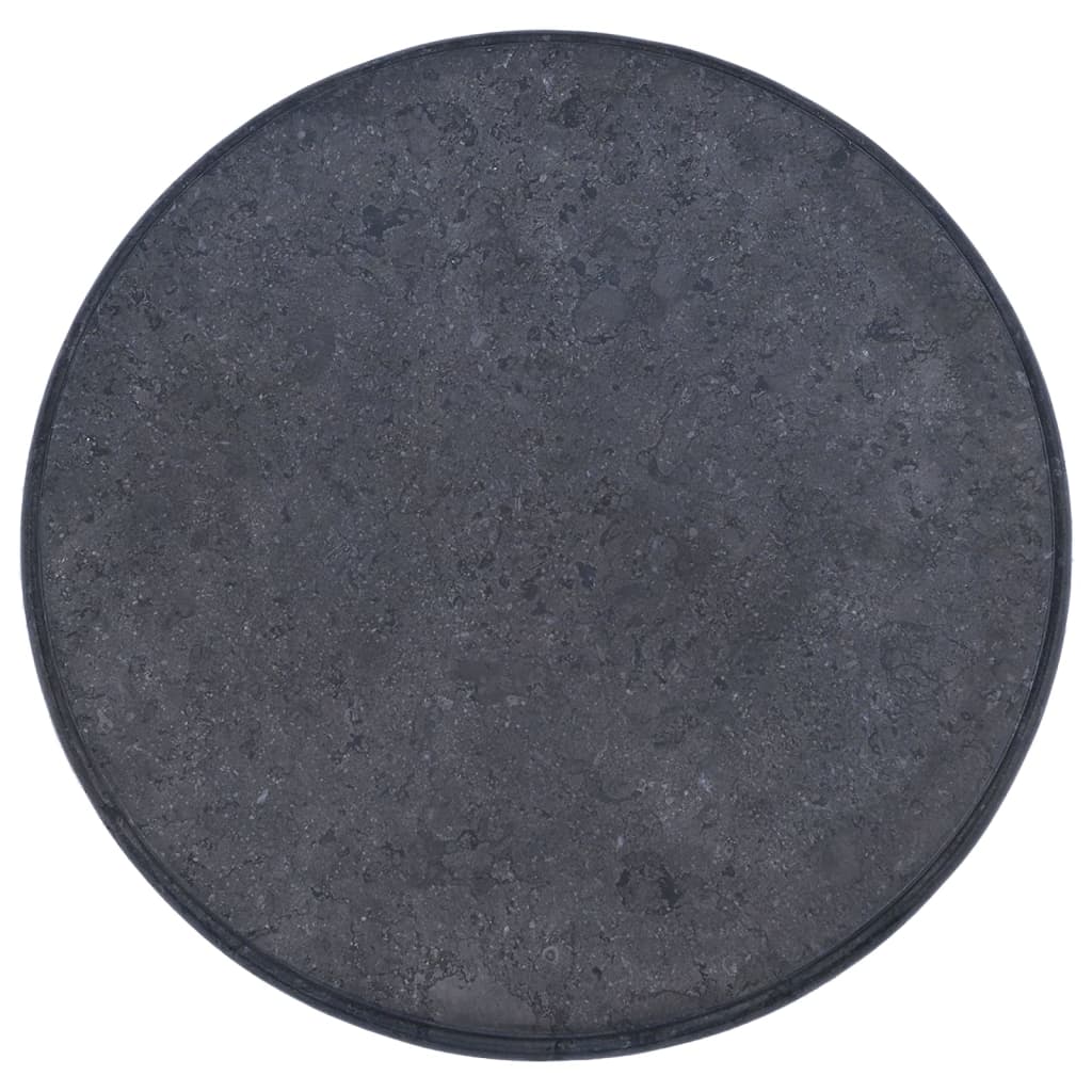 vidaXL Table Top Black Ø60x2.5 cm Marble