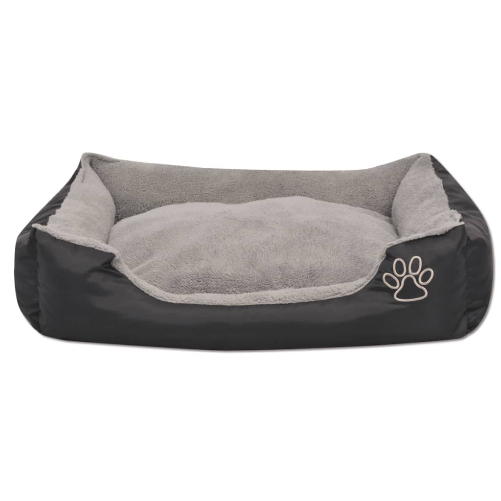 vidaXL Dog Bed with Padded Cushion Size XL Black