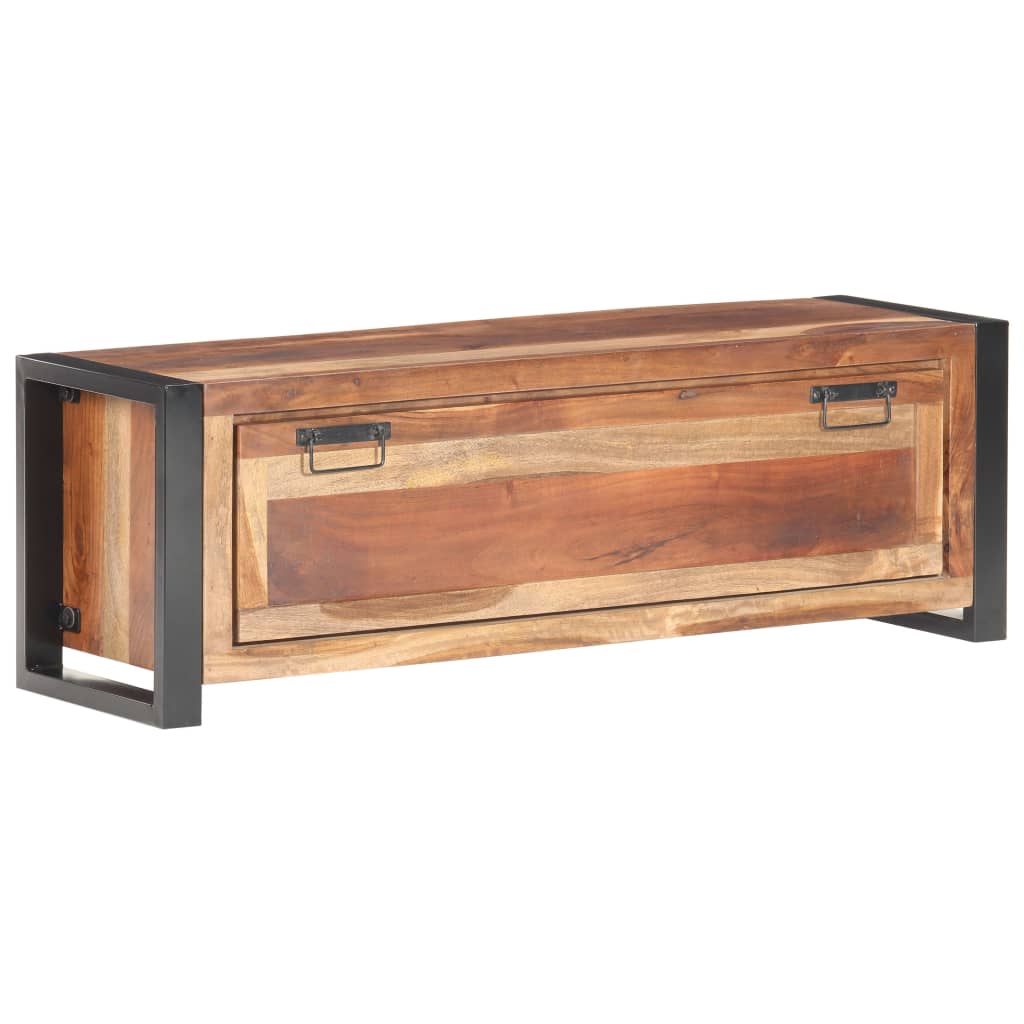 vidaXL Shoe Cabinet 120x35x40 cm Solid Wood with Sheesham Finish