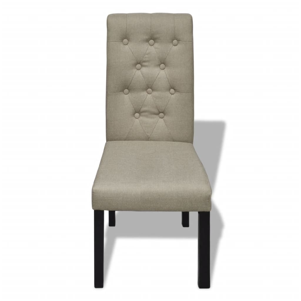 vidaXL Dining Chairs 4 pcs Beige Fabric