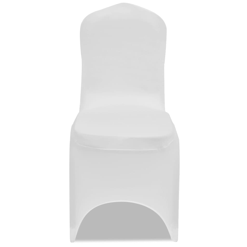 vidaXL 100 pcs Stretch Chair Covers White