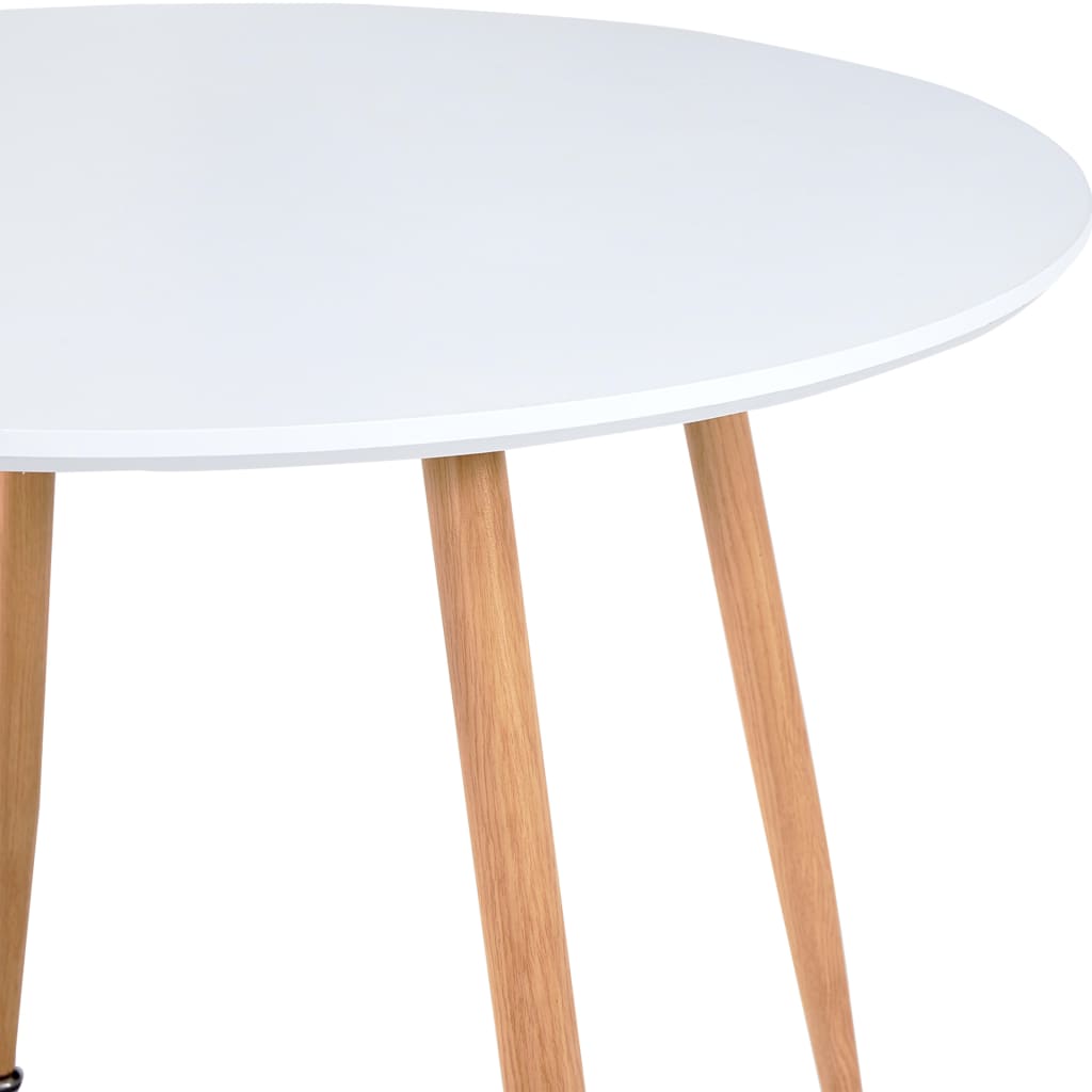 vidaXL Dining Table White and Oak 90x73.5 cm MDF