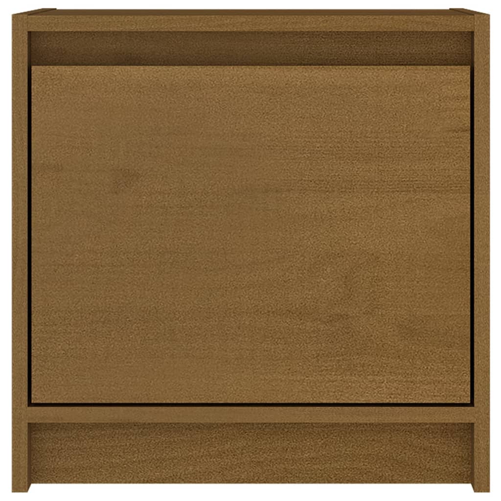 vidaXL Bedside Cabinet Honey Brown 40x30.5x40 cm Solid Pinewood