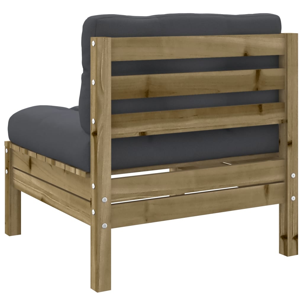 vidaXL 6 Piece Garden Sofa Set with Cushions Impregnated Wood Pine