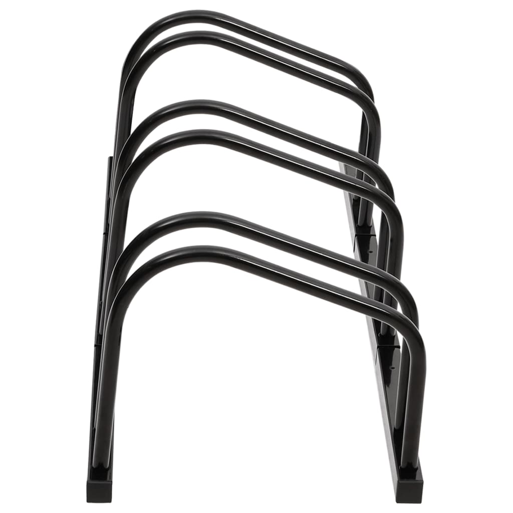 vidaXL Bike Rack for 3 Bikes Black Steel