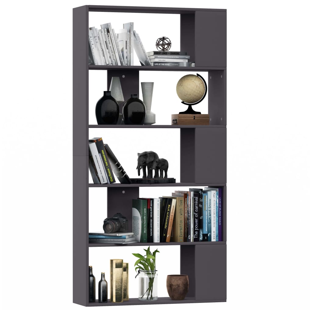 vidaXL Book Cabinet/Room Divider Grey 80x24x159 cm Chipboard