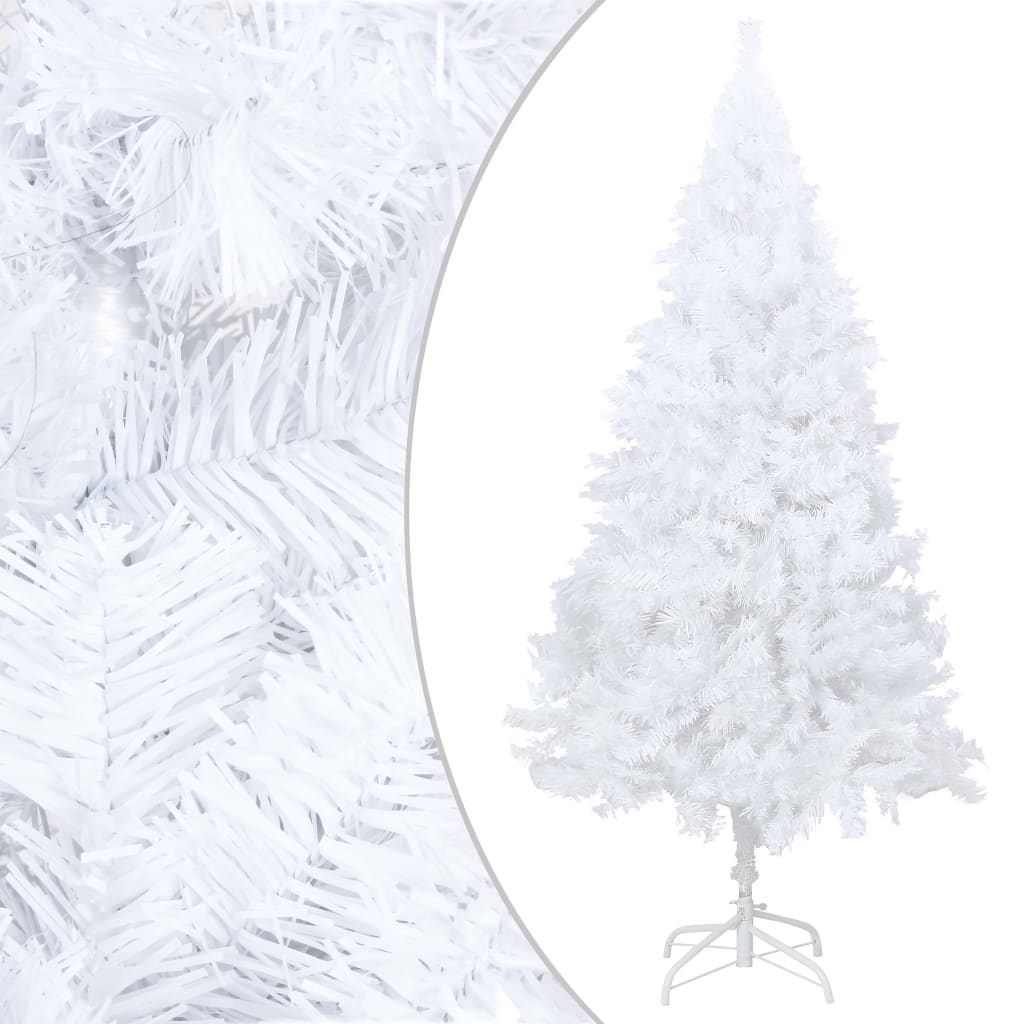 vidaXL Artificial Pre-lit Christmas Tree with Thick Branches White 240 cm