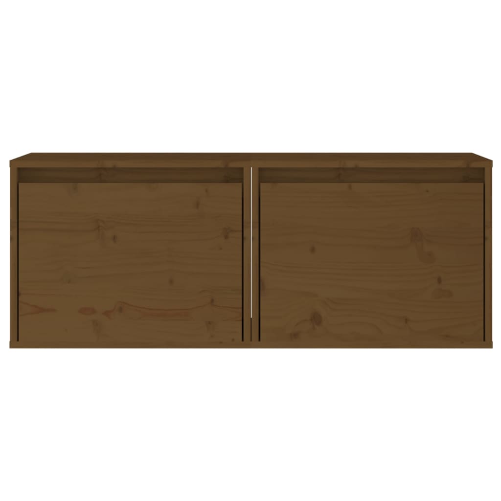 vidaXL Wall Cabinets 2 pcs Honey Brown 45x30x35 cm Solid Pinewood