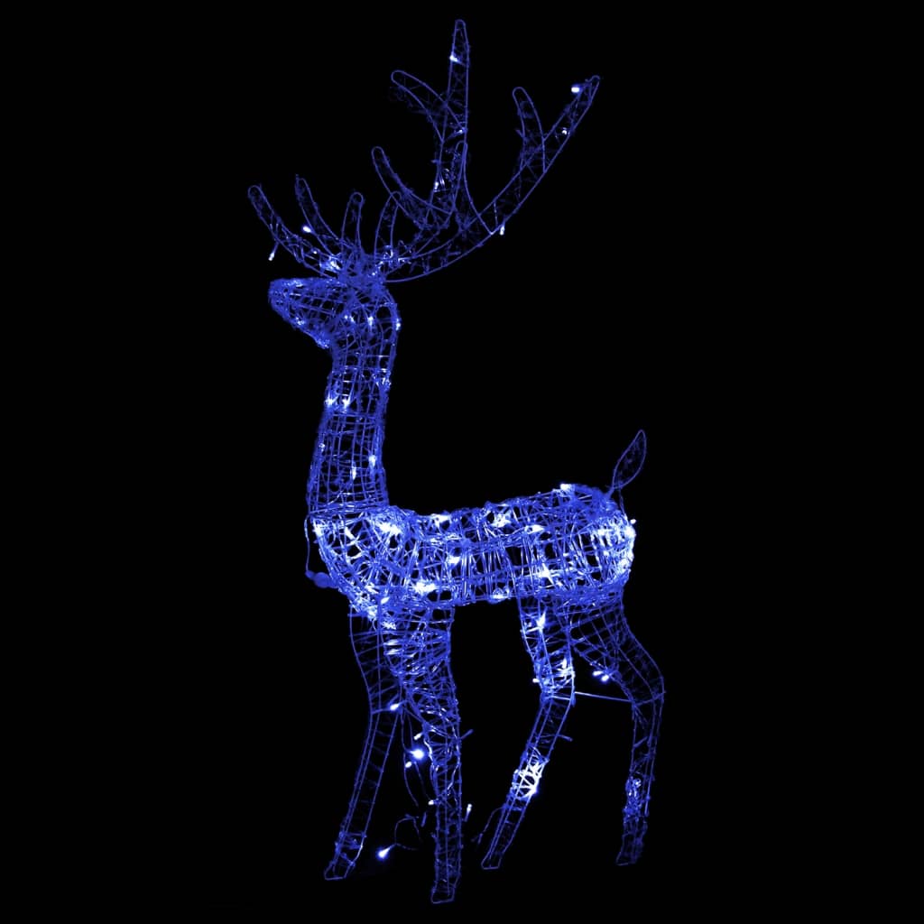 vidaXL Acrylic Reindeer Christmas Decorations 3 pcs 120 cm Blue