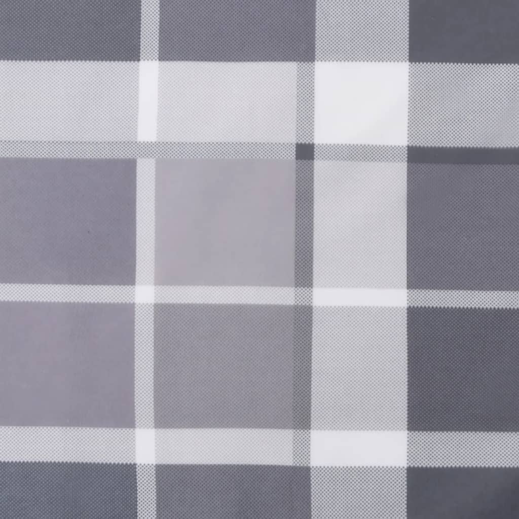 vidaXL Sun Lounger Cushion Grey Check Pattern 200x50x3cm Oxford Fabric