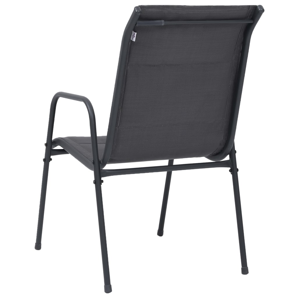 vidaXL Stackable Garden Chairs 4 pcs Steel and Textilene Anthracite