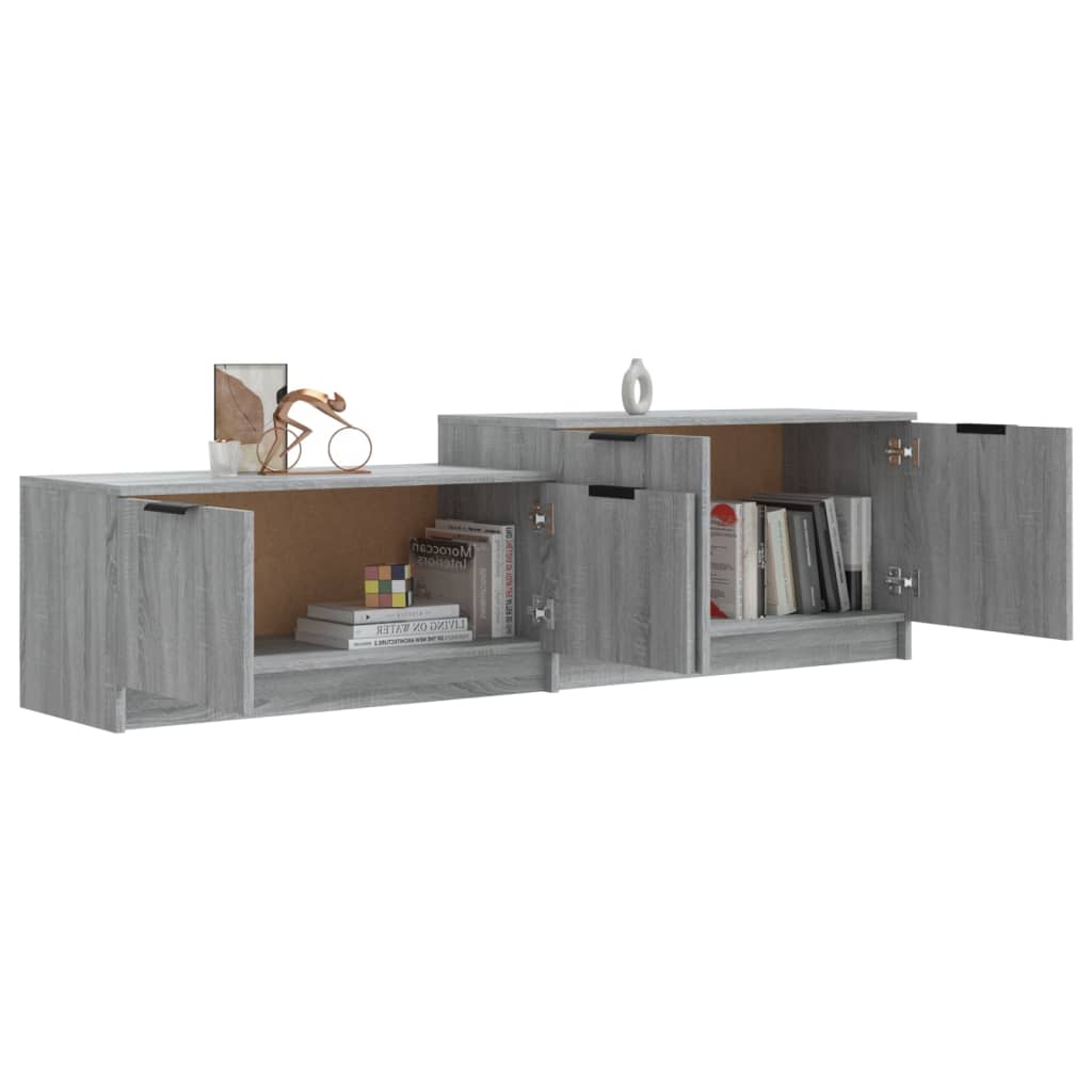 vidaXL TV Cabinet Grey Sonoma 158.5x36x45 cm Engineered Wood