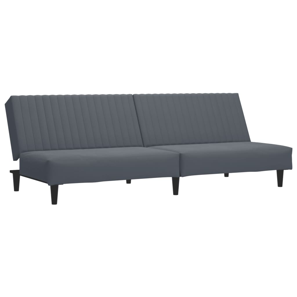 vidaXL 2 Piece Sofa Set Dark Grey Velvet