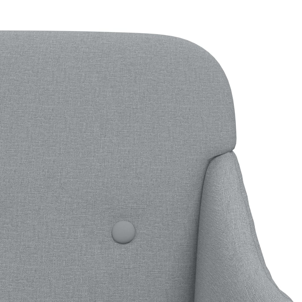 vidaXL Bench Light Grey 110x76x80 cm Fabric