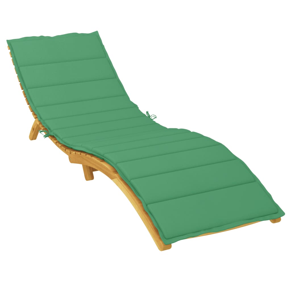 vidaXL Sun Lounger Cushion Green 200x70x3cm Oxford Fabric