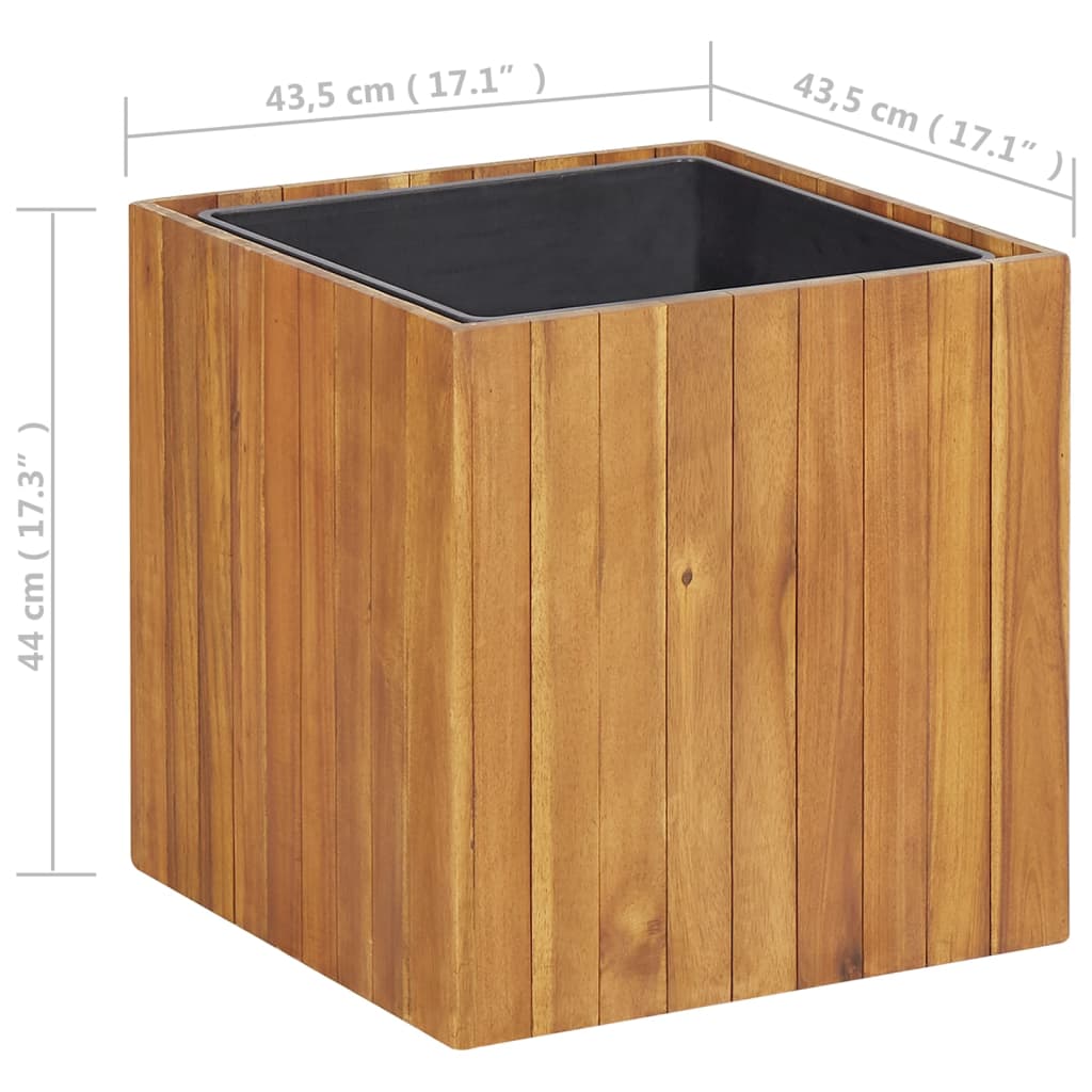 vidaXL Garden Raised Bed Pot 43.5x43.5x44 cm Solid Acacia Wood