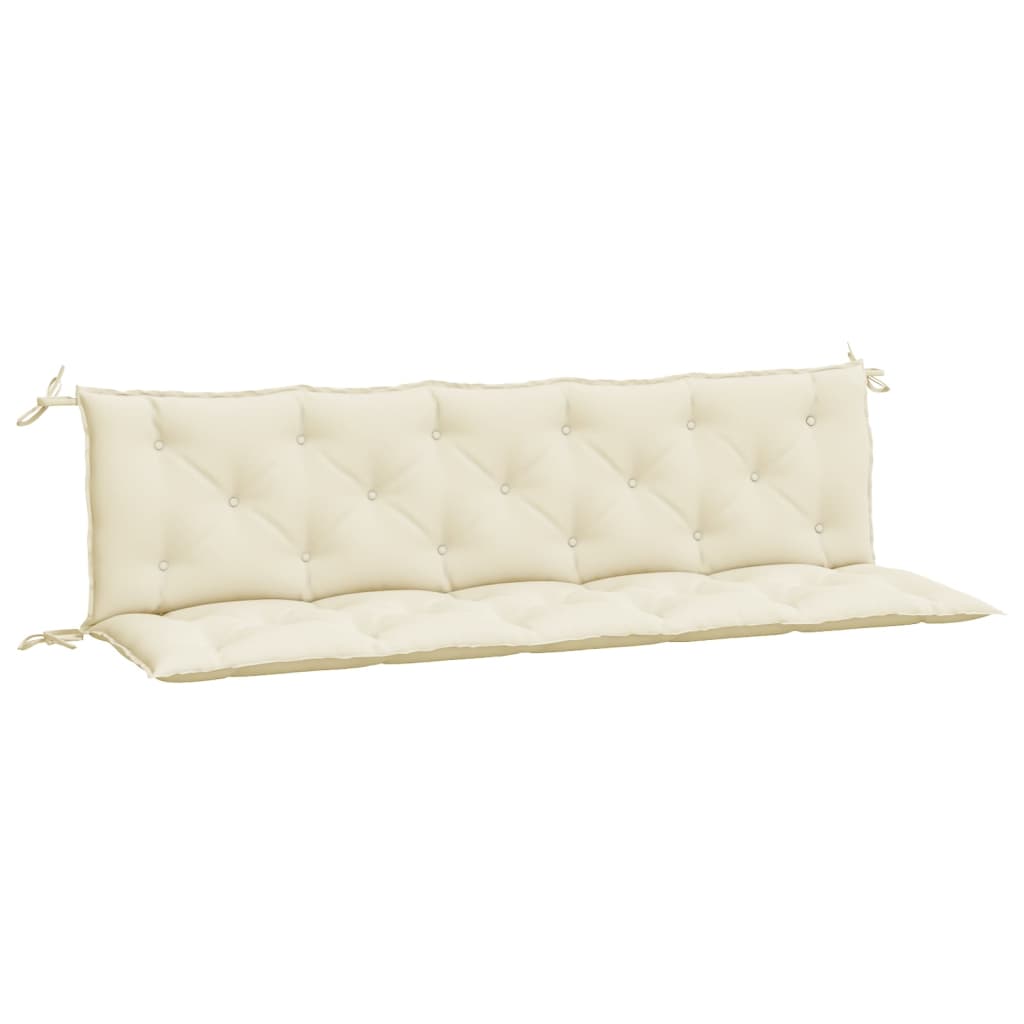 vidaXL Garden Bench Cushions 2 pcs Cream White 180x50x7cm Oxford Fabric