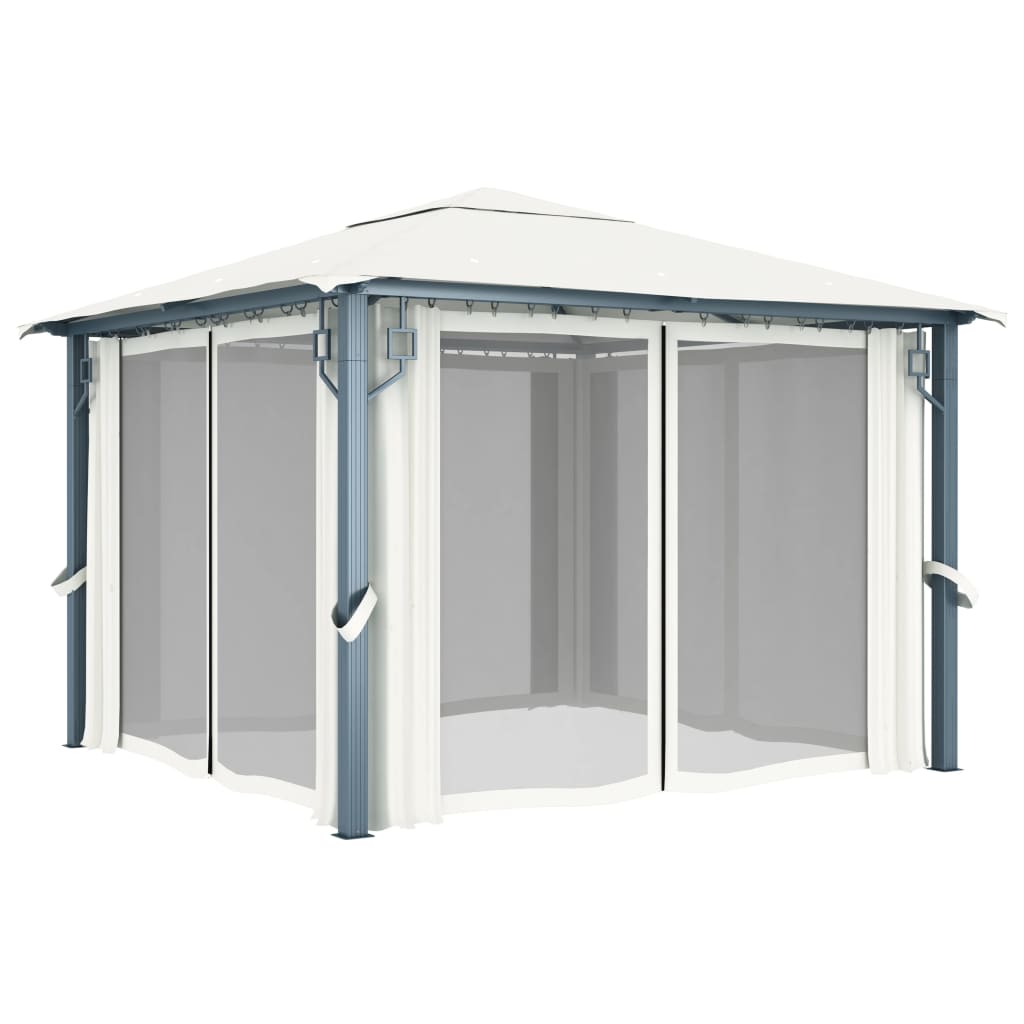 vidaXL Gazebo with Curtain 300x300 cm 