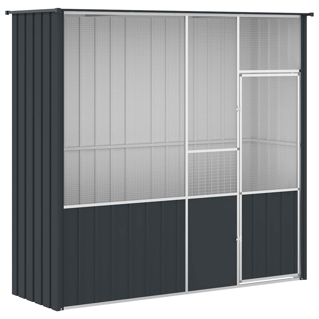 vidaXL Bird Cage Anthracite 215x78x200 cm Galvanised Steel | vidaXL.com.au - Varmints Bird Cages For Sale