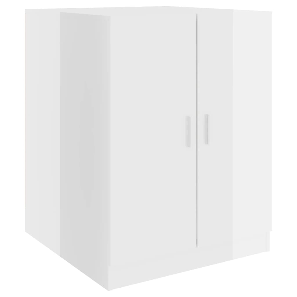 vidaXL Washing Machine Cabinet High Gloss White