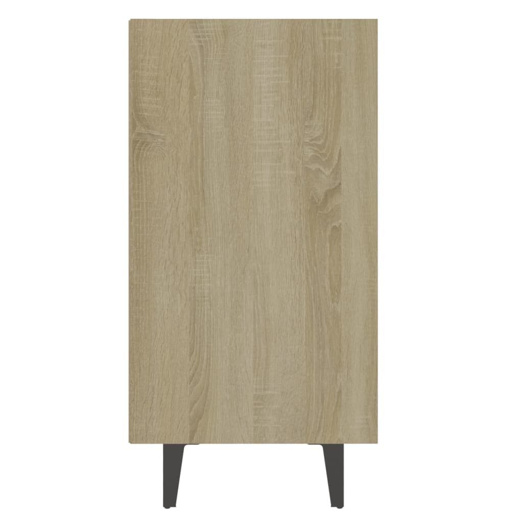 vidaXL Sideboard White and Sonoma Oak 103.5x35x70 cm Engineered Wood
