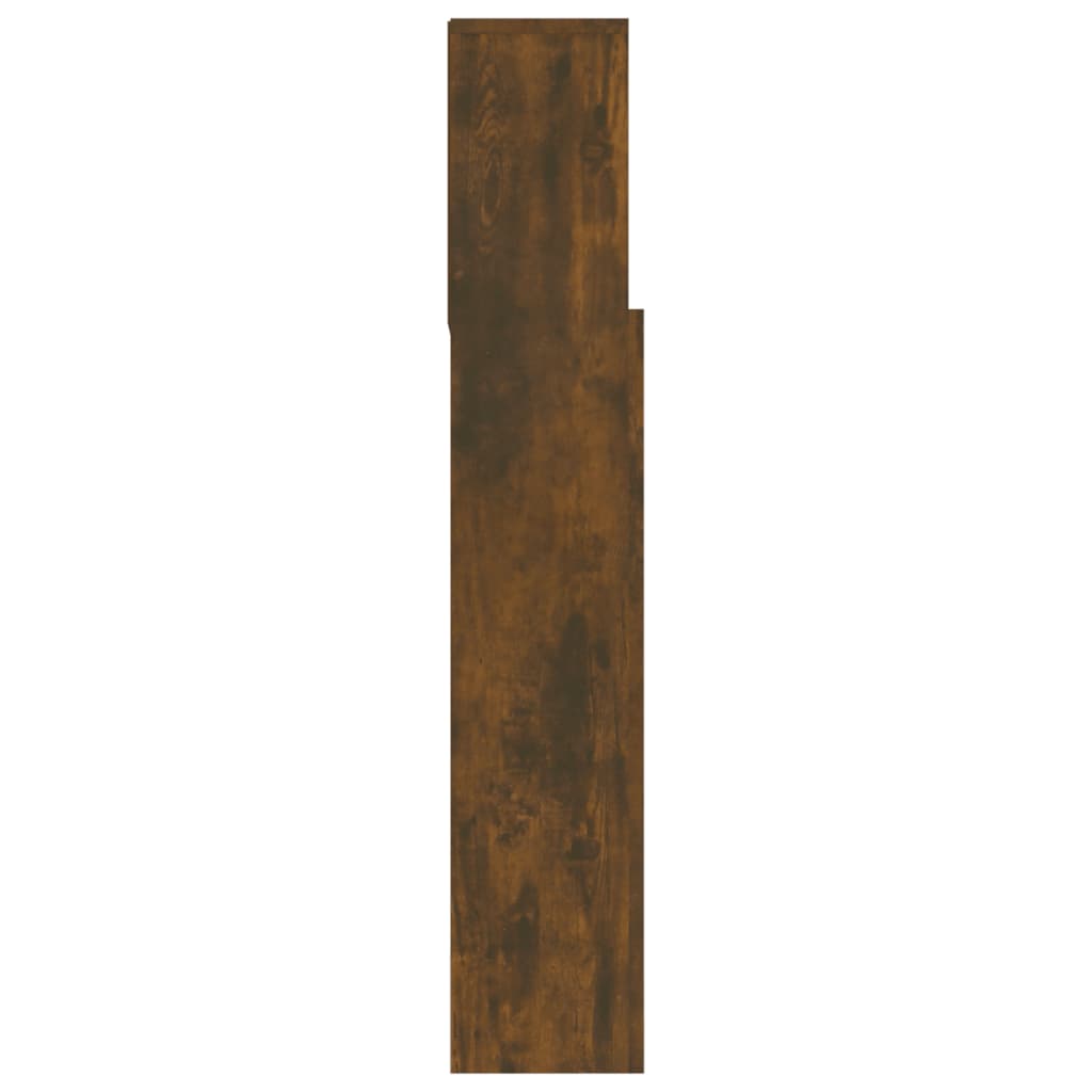 vidaXL Headboard Cabinet Smoked oak 180x19x103.5 cm