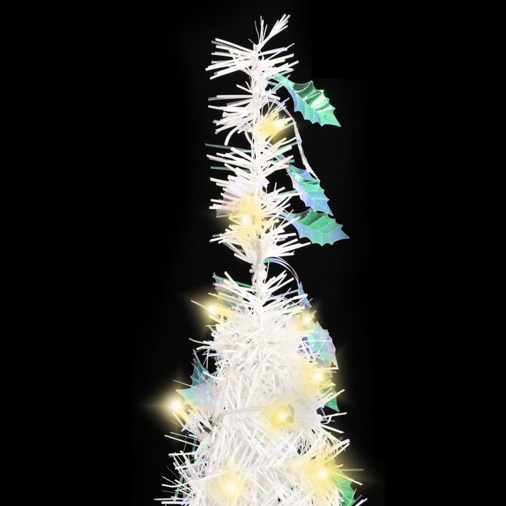 vidaXL Artificial Christmas Tree Pop-up 50 LEDs White 120 cm