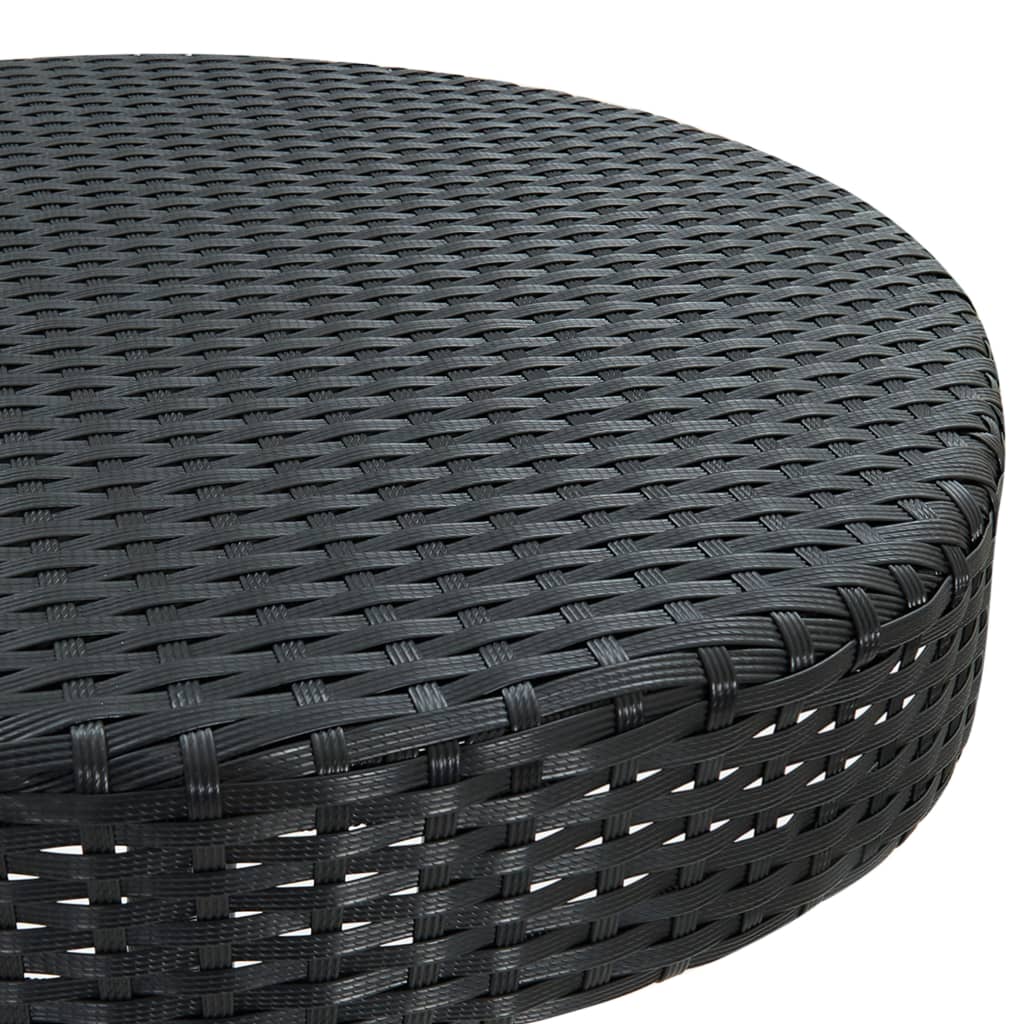 vidaXL Garden Table Black 60.5x106 cm Poly Rattan