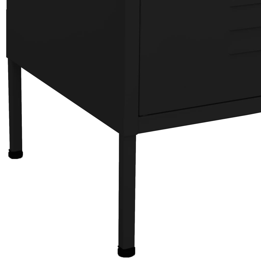 vidaXL Storage Cabinet Black 80x35x101.5 cm Steel