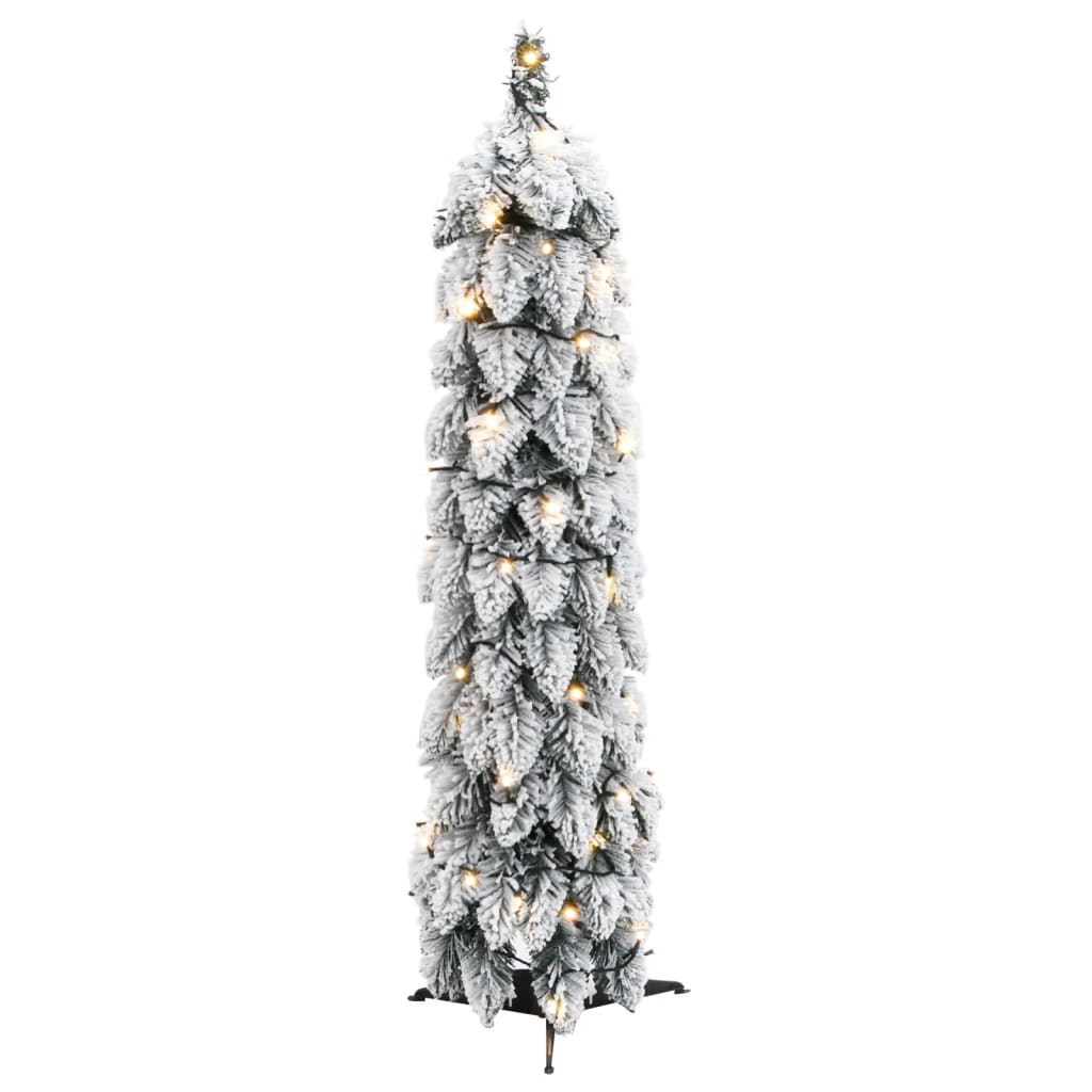 vidaXL Artificial Pre-lit Christmas Tree with 30 LEDs and Flocked Snow 60 cm