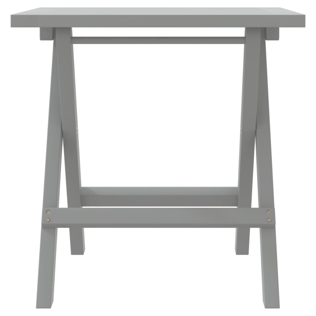 vidaXL Sun Lounger with Table Grey Solid Wood Acacia