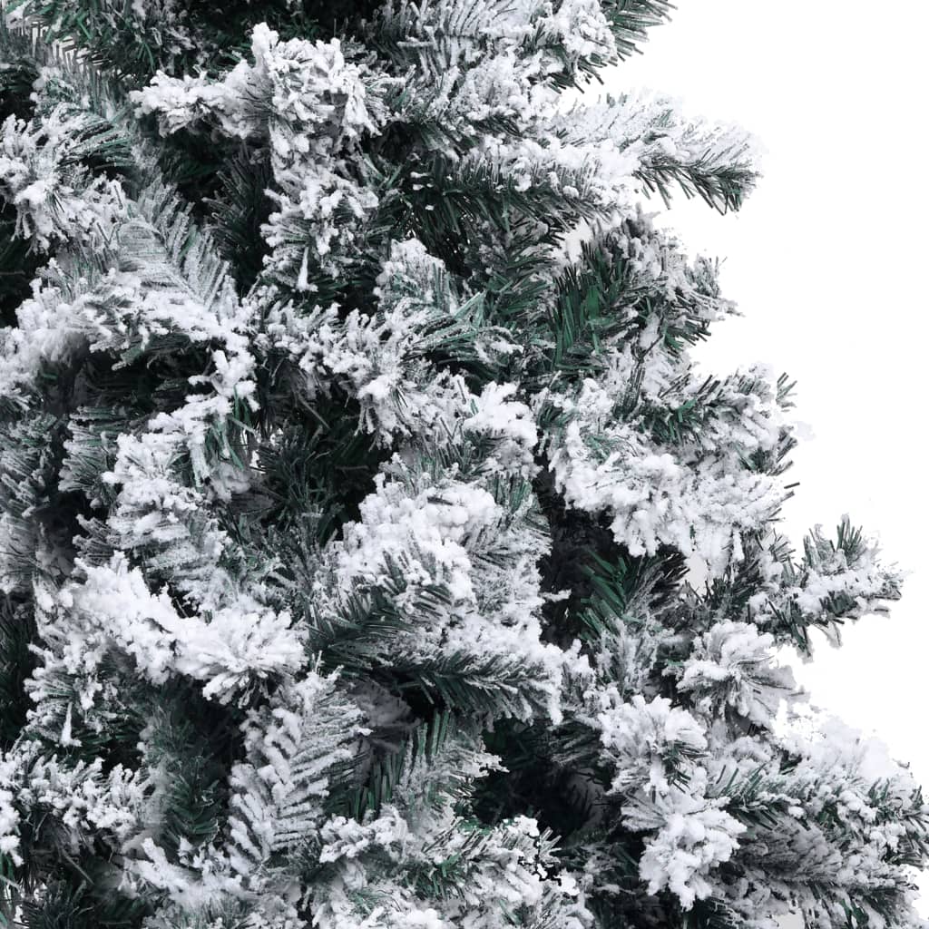 vidaXL Artificial Christmas Tree with Flocked Snow Green 120 cm PVC