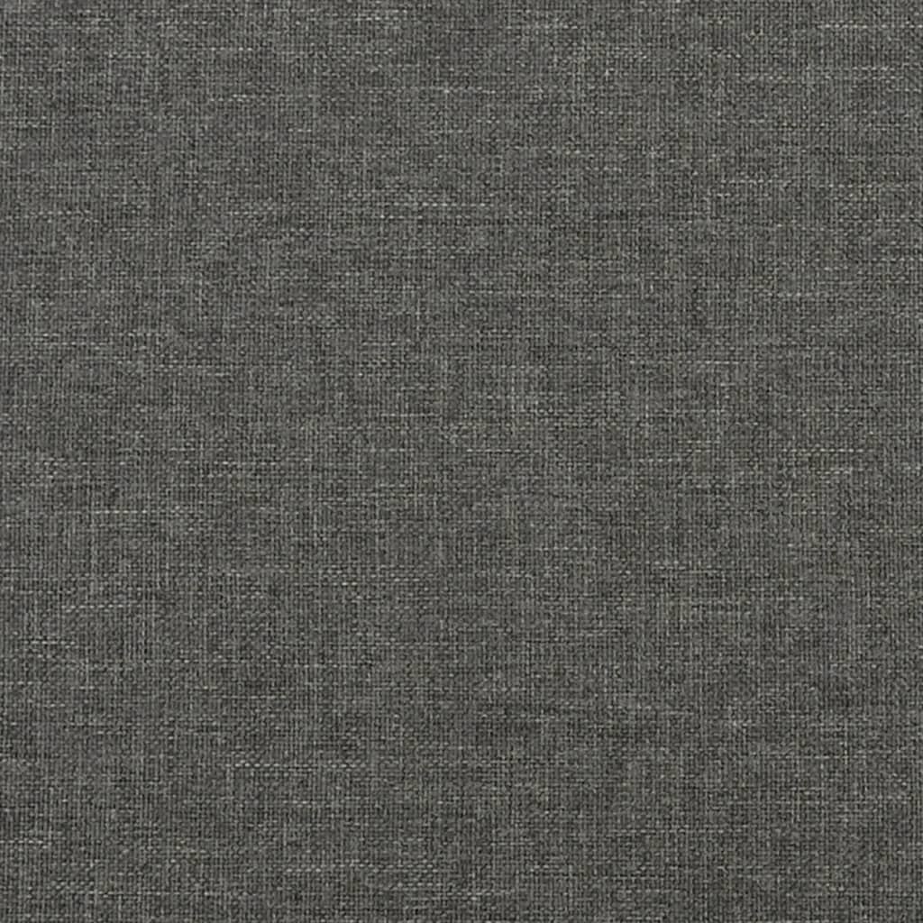 vidaXL Bed Frame Dark Grey 137x187 cm Double Size Fabric