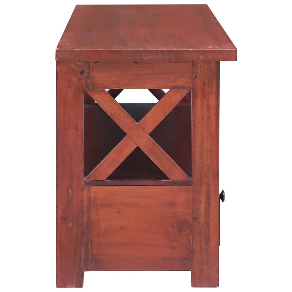 vidaXL TV Cabinet Brown 115x30x40 cm Solid Mahogany Wood
