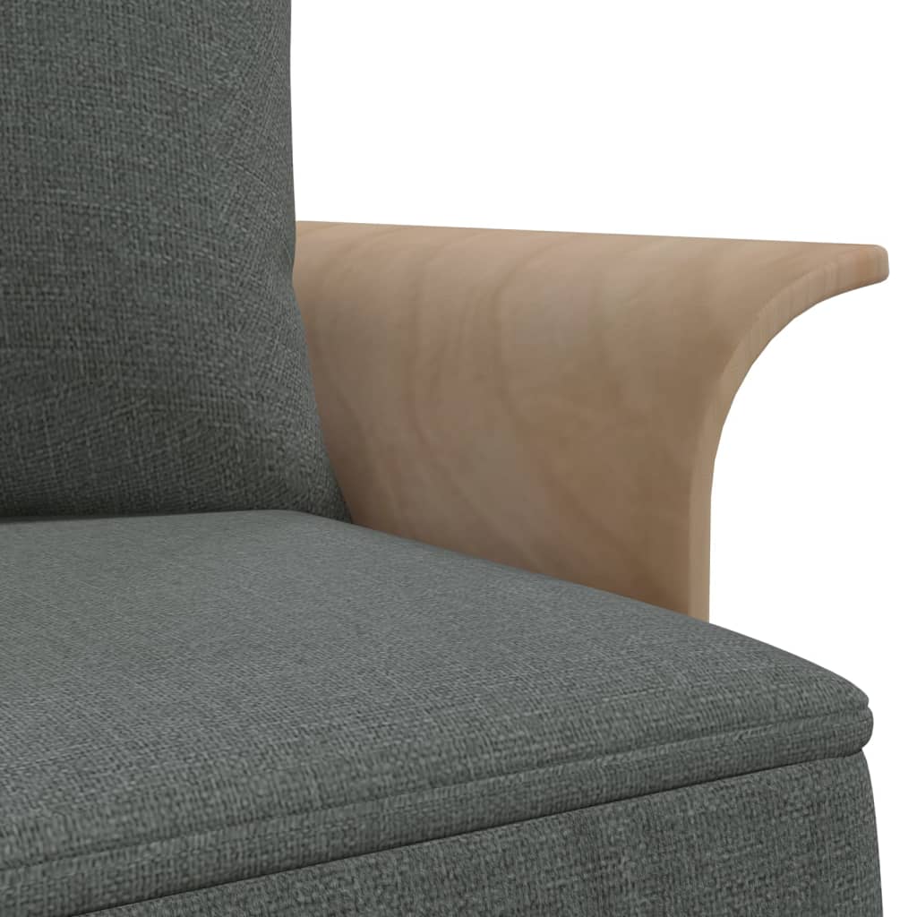 vidaXL L-shaped Sofa Bed Dark Grey 279x140x70 cm Fabric