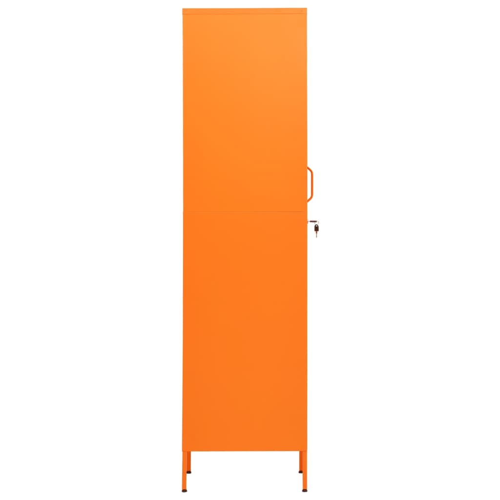 vidaXL Locker Cabinet Orange 35x46x180 cm Steel