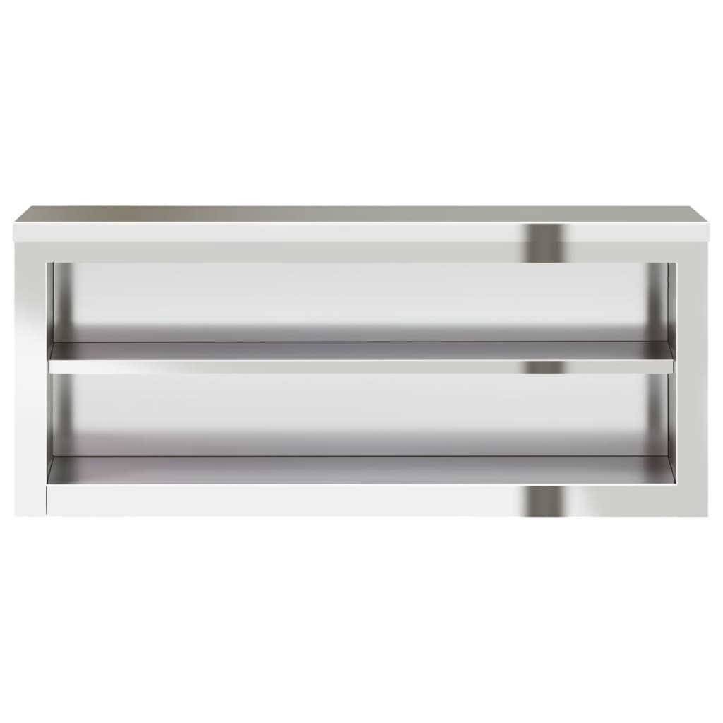 vidaXL Kitchen Wall Cabinet with Shelf Stainless Steel | vidaXL.com.au