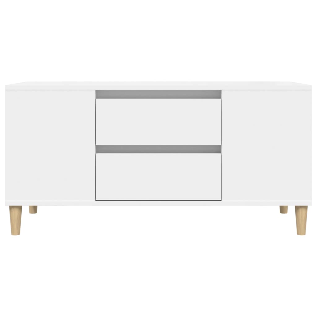 vidaXL TV Cabinet White 102x44.5x50 cm Engineered Wood
