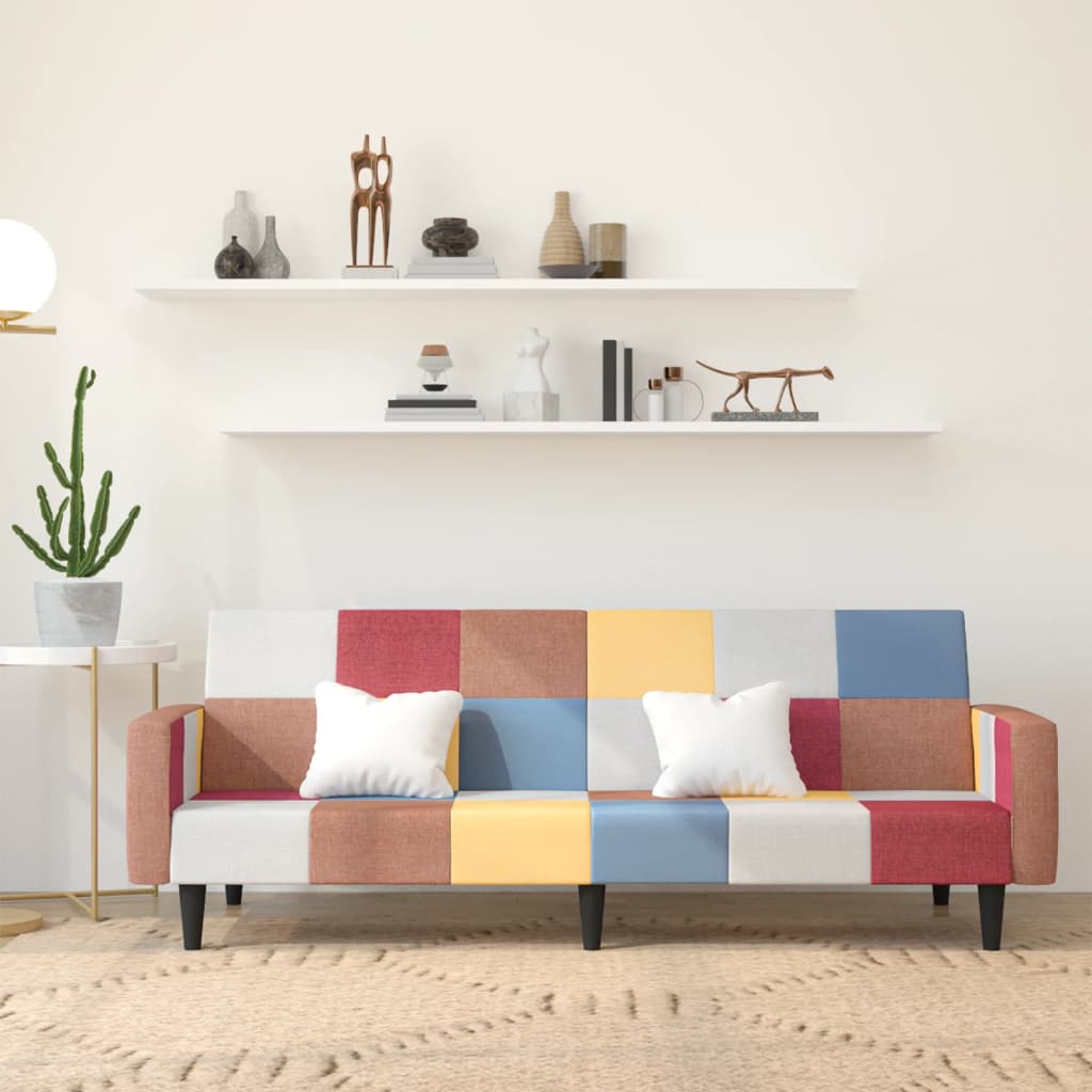 vidaXL 2-Seater Sofa Bed Fabric