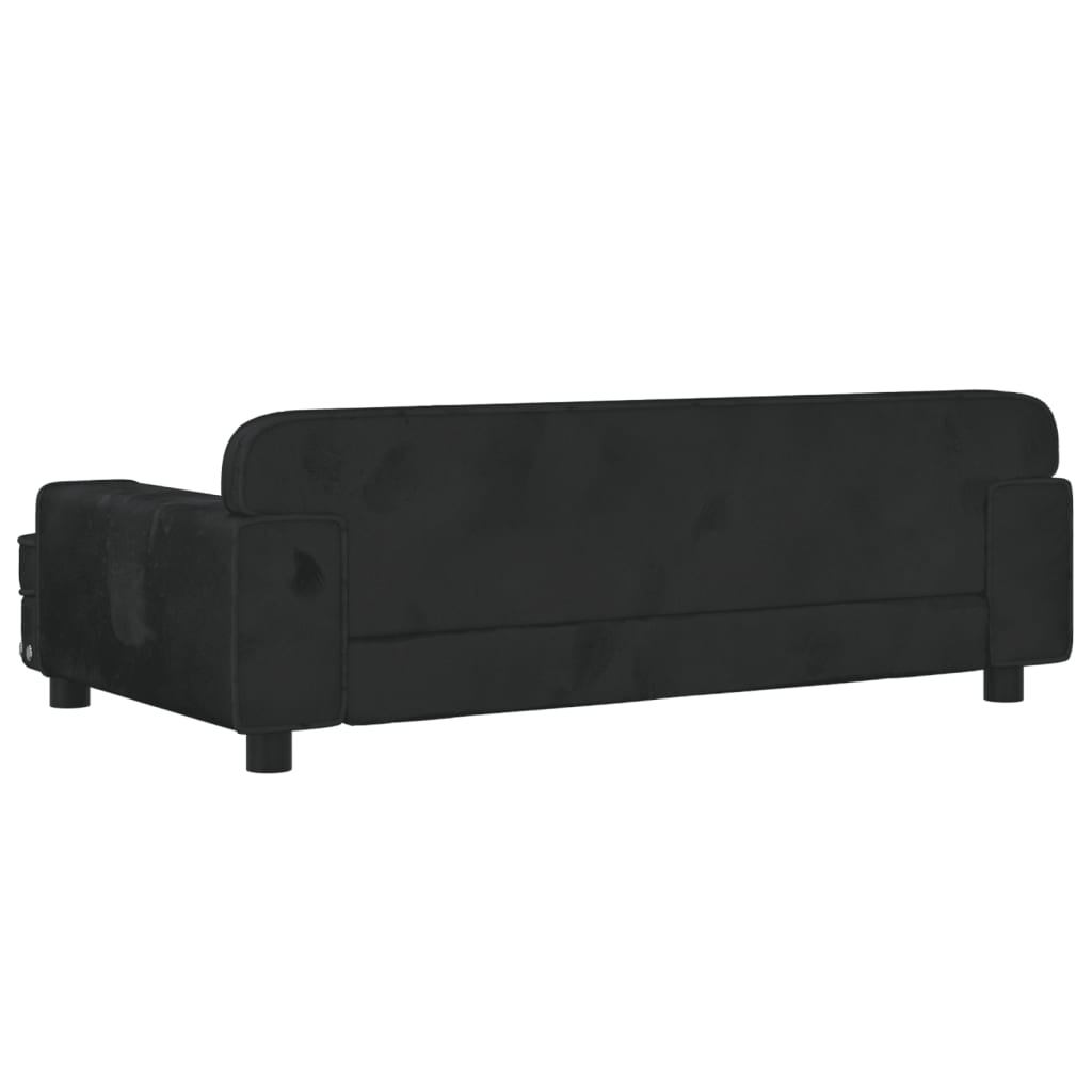 vidaXL Dog Bed Black 90x53x30 cm Velvet
