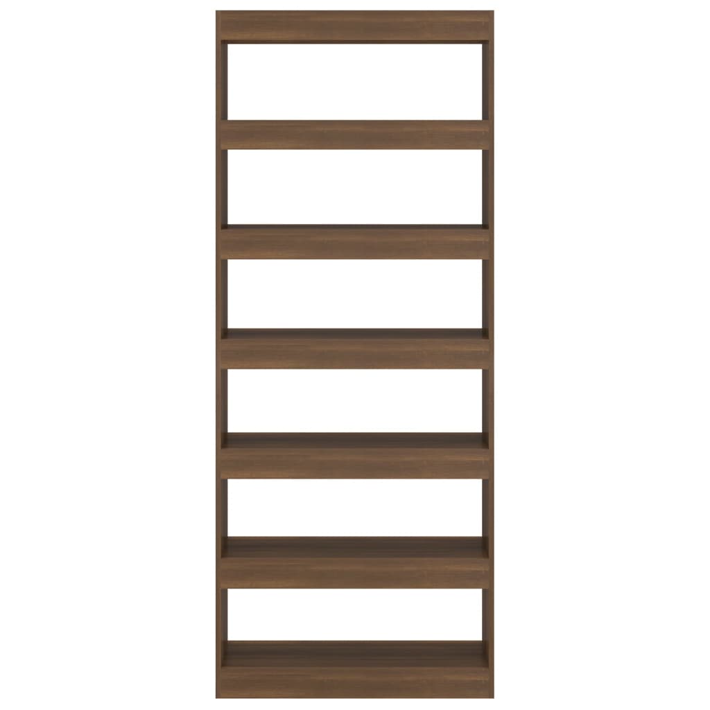 vidaXL Book Cabinet/Room Divider Brown Oak 80x30x198 cm Engineered Wood