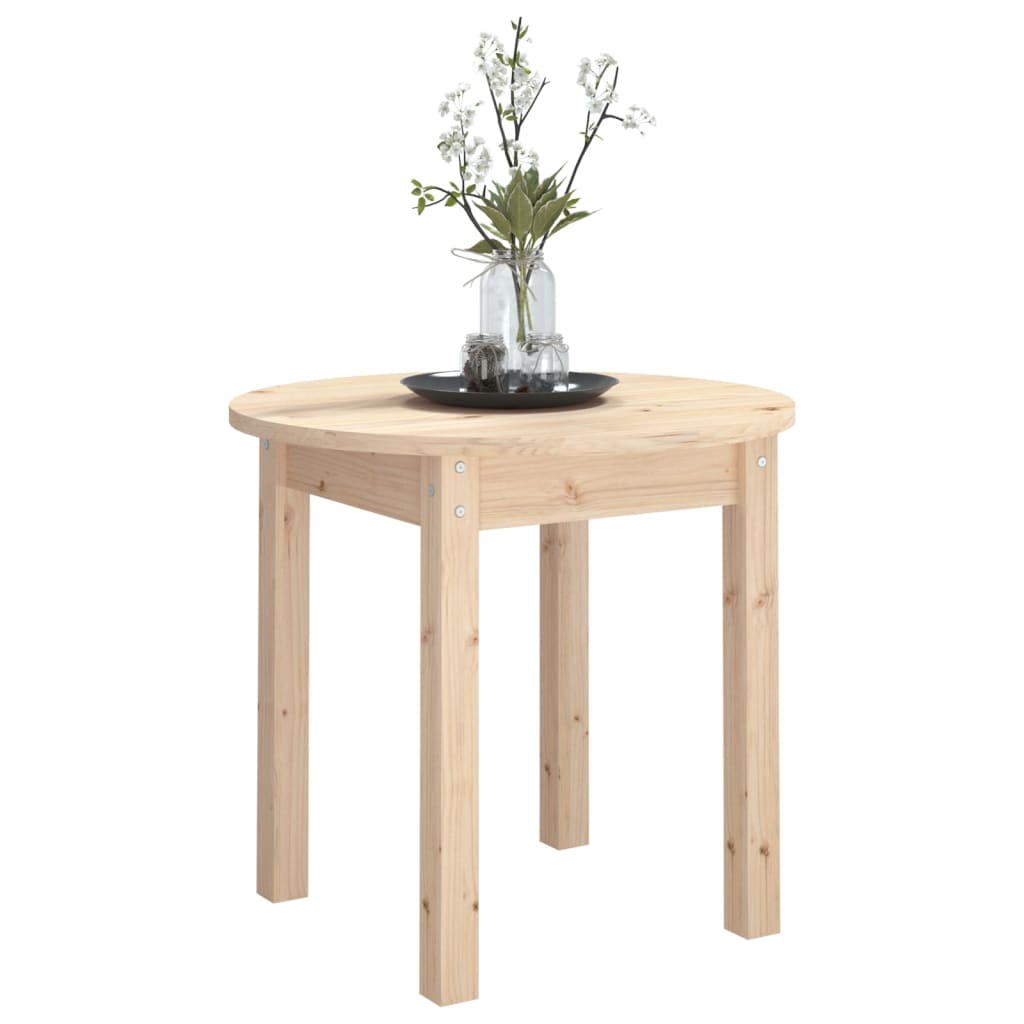vidaXL Coffee Table Ø 45x40 cm Solid Wood Pine