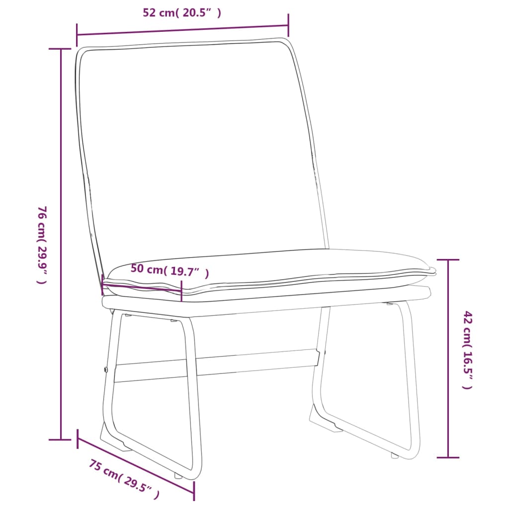 vidaXL Lounge Chair Dark Grey 52x75x76 cm Fabric