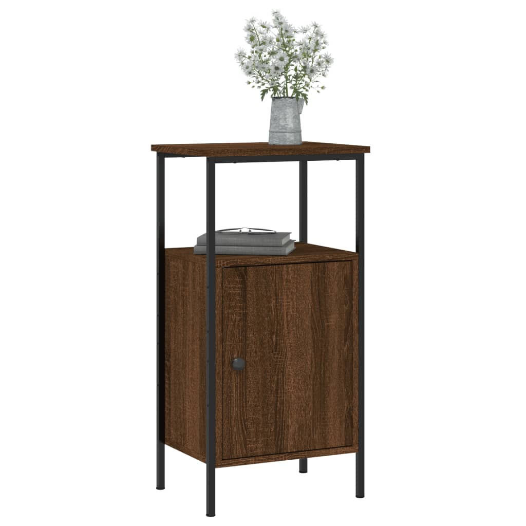 vidaXL Bedside Cabinet Brown Oak 41x31x80 cm Engineered Wood