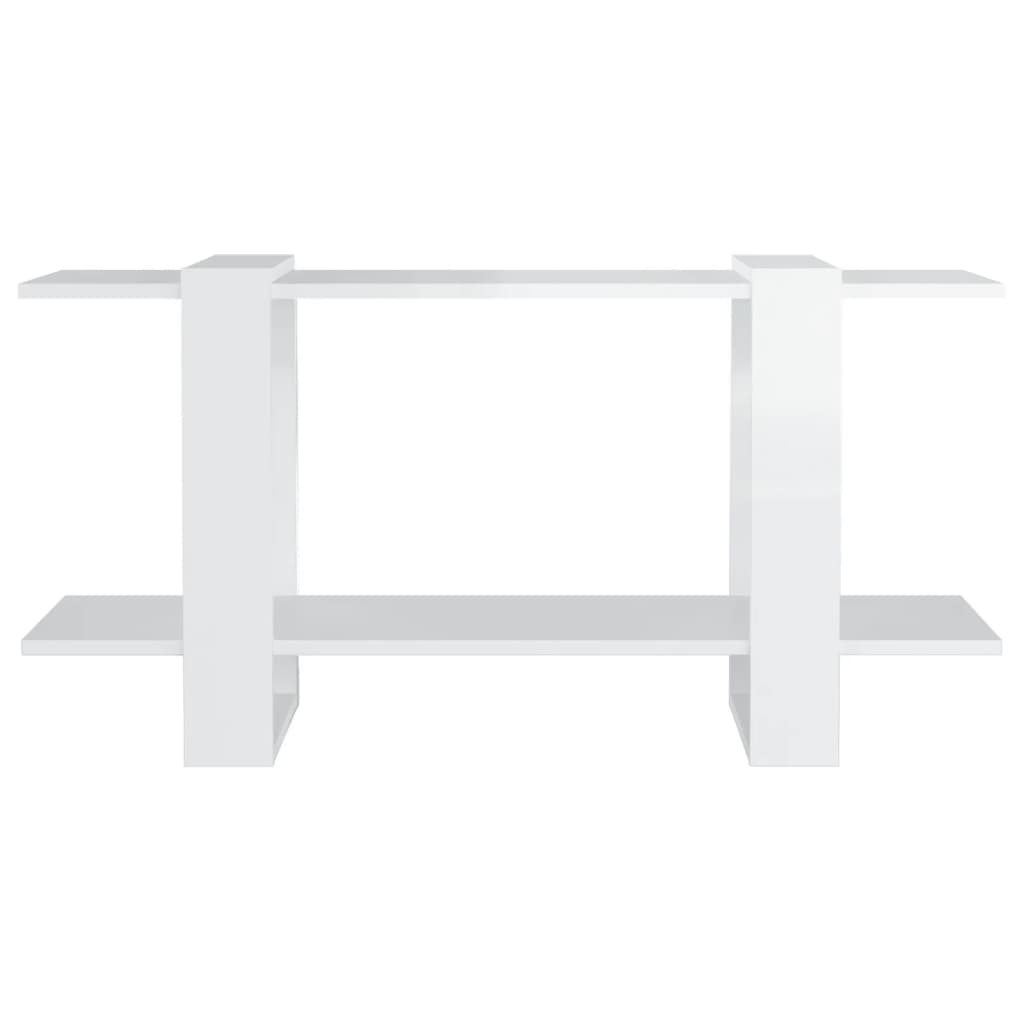 vidaXL Book Cabinet High Gloss White 100x30x51 cm Engineered Wood