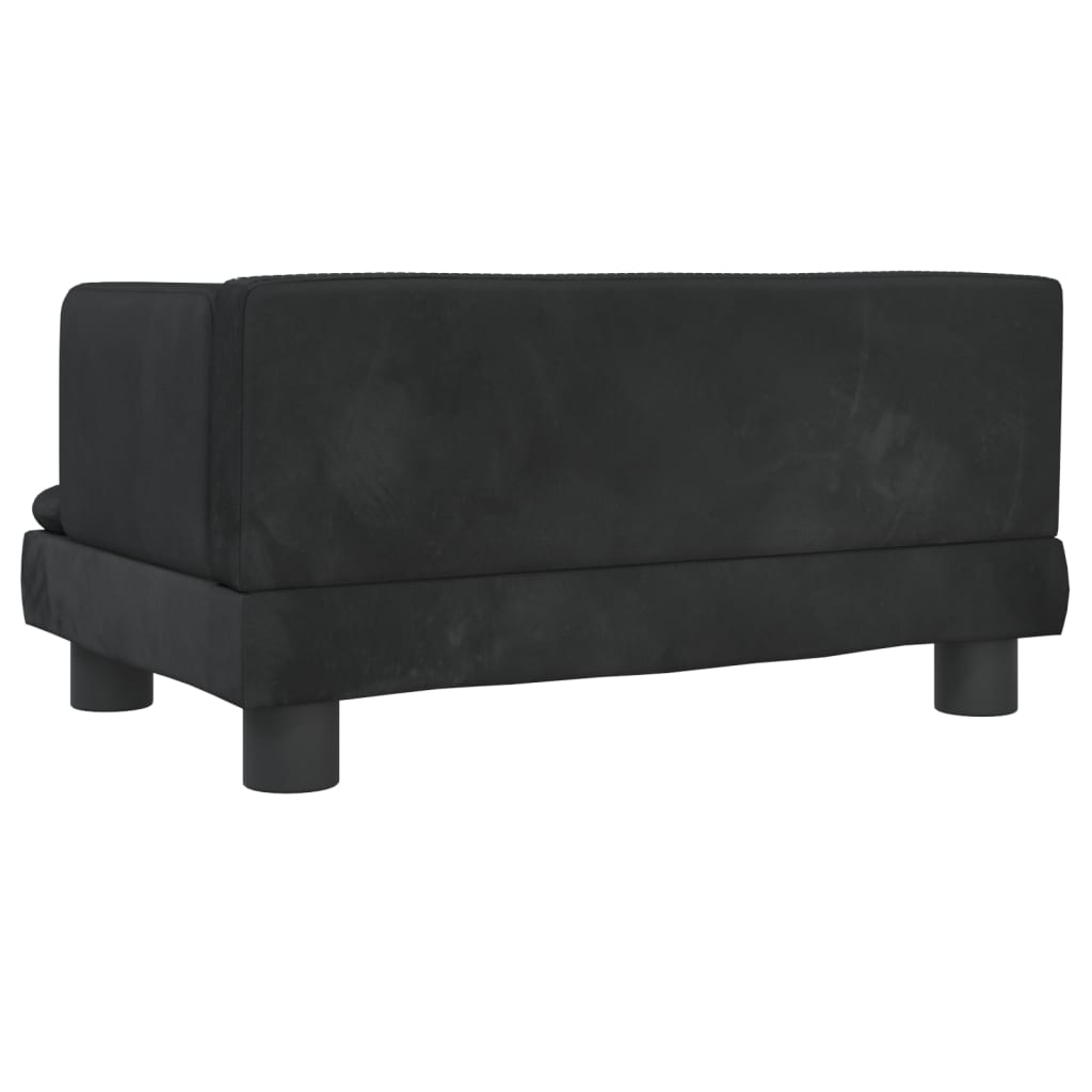 vidaXL Dog Bed Black 60x40x30 cm Velvet